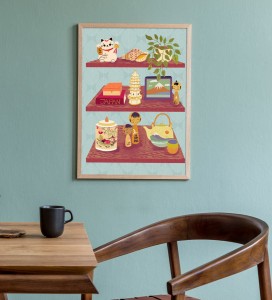 Japanese shelf - plakat