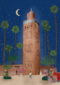 Maroko Marrakesz - plakat