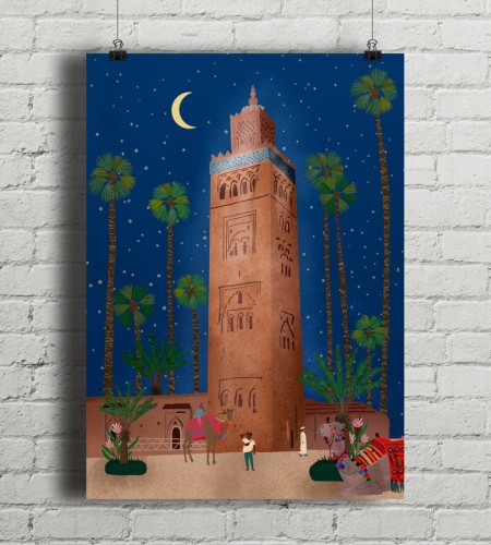 Maroko Marrakesz - plakat