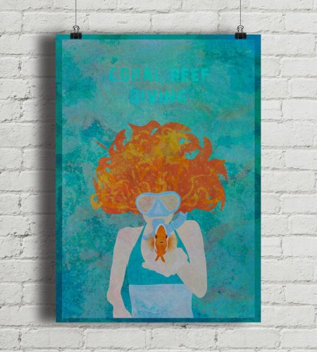 Coral Reef Diving - plakat