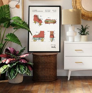 Rolki - patent- plakat