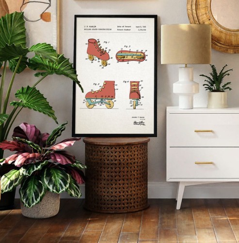Rolki - patent- plakat