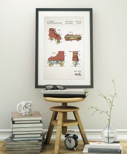 Rolki - patent- plakat