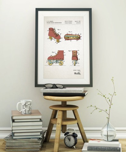 Rolki - patent- plakat