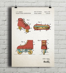 Rolki - patent- plakat