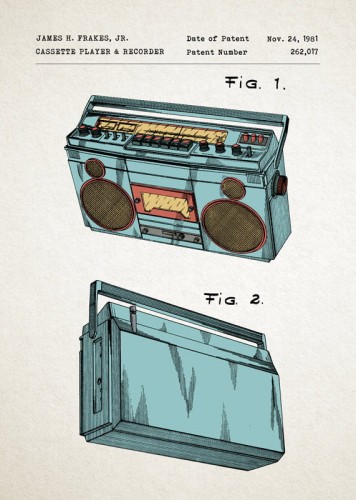 Magnetofon - patent- plakat