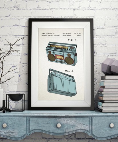 Magnetofon - patent- plakat