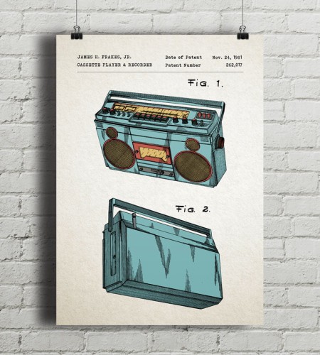 Magnetofon - patent- plakat