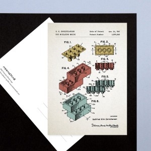 Klocki patent - pocztówka