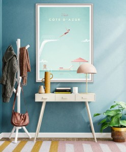 Lazurowe Wybrzeże Francja - Côte d'Azur - aranżacja plakatu