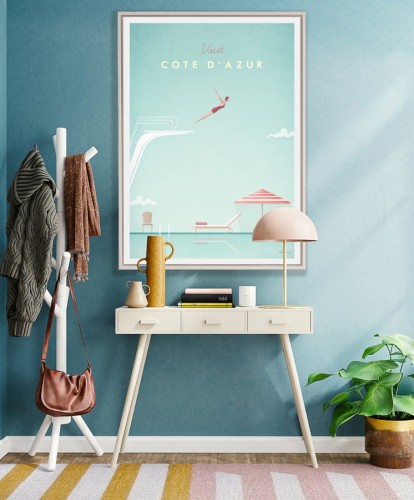 Lazurowe Wybrzeże Francja - Côte d'Azur - aranżacja plakatu