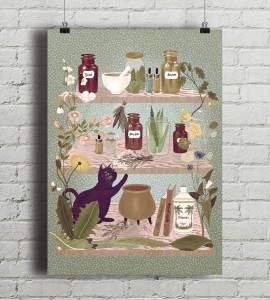 Herbal Healers Shelf - plakat