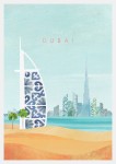 Dubaj panorama z Burj al Arab - plakat