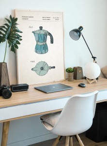 Kawiarka - patent - plakat