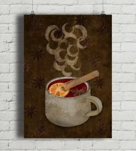 Grzane wino - plakat