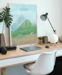 Tatry - aranżacja plakatu na biurku