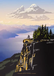 Rowerem w góry - Arrow Lake - plakat