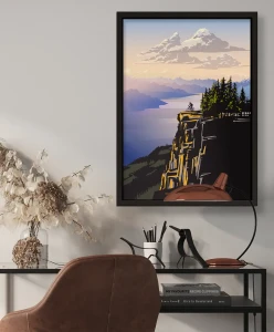 Rowerem w góry - Arrow Lake - aranżacja plakatu