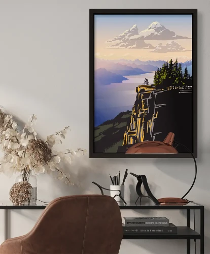 Rowerem w góry - Arrow Lake - aranżacja plakatu