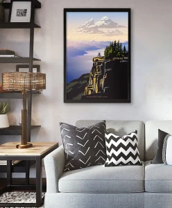 Rowerem w góry - Arrow Lake - aranżacja plakatu