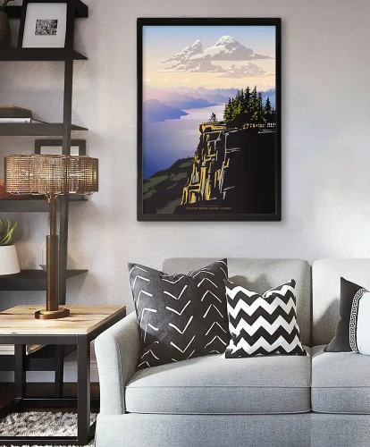 Rowerem w góry - Arrow Lake - aranżacja plakatu