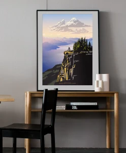 Rowerem w góry - Arrow Lake - aranżacja plakatu