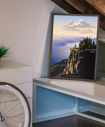 Rowerem w góry - Arrow Lake - aranżacja plakatu