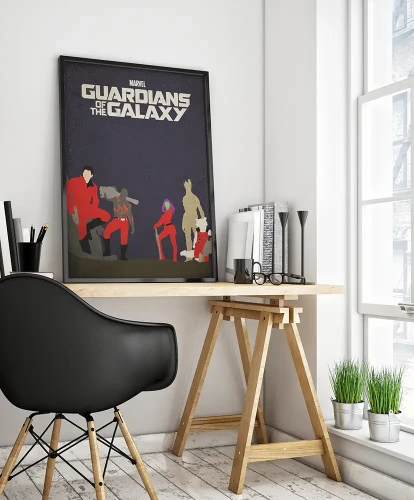 Strażnicy Galaktyki / Guardians of the Galaxy - aranżacja plakatu na biurku