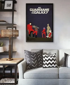 Strażnicy Galaktyki / Guardians of the Galaxy - aranżacja plakatu nad sofą