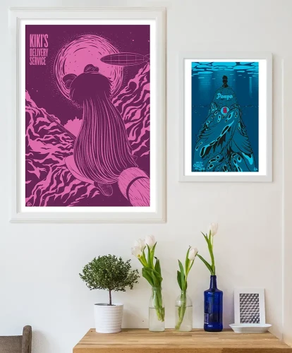 Podniebna poczta Kiki / Kiki's Delivery Service - aranżacja dwóch plakatów