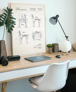 Krzesło - patent - aranżacja plakatu