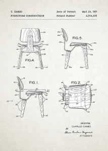 Krzesło - patent - plakat