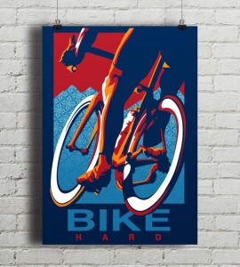 Bike Hard - plakat rowerowy