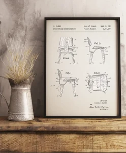 Krzesło - patent - aranżacja plakatu