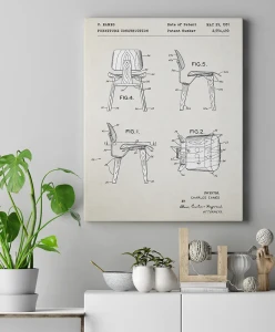 Krzesło - patent - aranżacja plakatu
