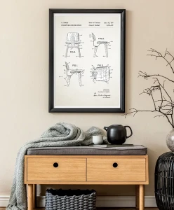 Krzesło - patent - aranżacja plakatu