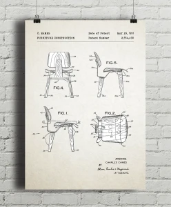 Krzesło - patent - aranżacja plakatu