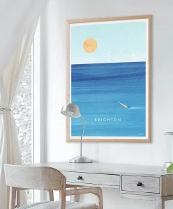 Brighton Anglia - aranżacja plakatu w bieli