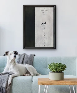 Incepcja / Inception - aranżacja plakatu nad kanapą