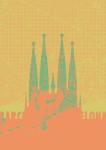 Sagrada Familia Barcelona - plakat / plan miasta