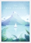 Nowa Zelandia - Zatoka Milforda i Mitre Peak - plakat
