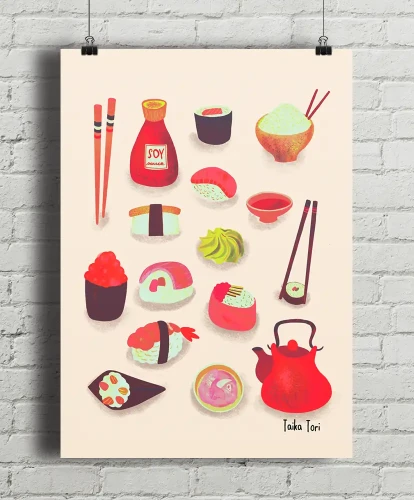 Z miłości do Sushi / Sushi Love - aranżacja plakatu