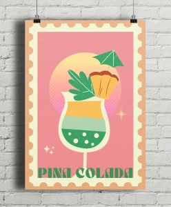 Pina colada - aranżacja plakatu
