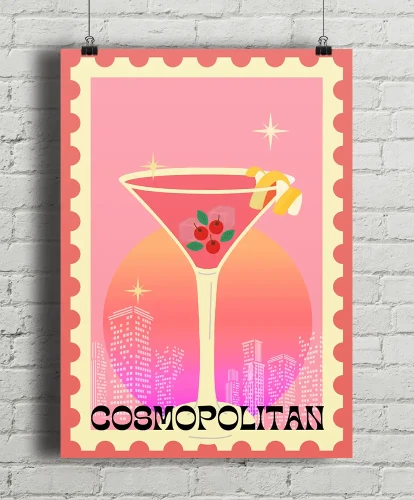 Cosmopolitan - aranżacja plakatu