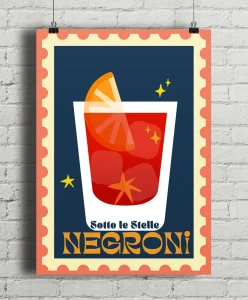 Negroni - aranżacja plakatu