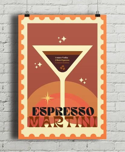 Espresso Martini - aranżacja plakatu