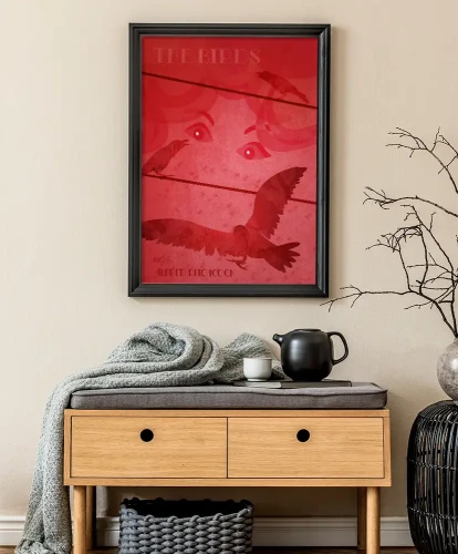 Ptaki / The Birds - aranżacja plakatu