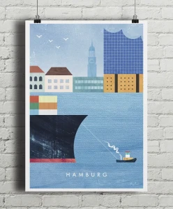 Hamburg - aranżacja plakatu