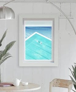 Bondi Beach Australia - aranżacja plakatu w bieli