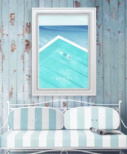Bondi Beach Australia - aranżacja plakatu w wakacyjnym wnętrzu